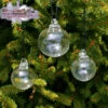 Set Of 3 Clear Undecorated Glass Balls