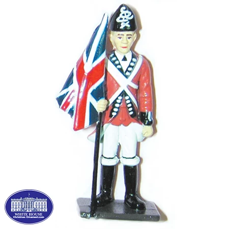 British Flag Bearer Metal Figurine -US Gift Sales 2024 BRITISH FLAGBEARER METAL FIGURINE L