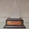 Crystal US Capitol Dome On Engraved Walnut Base