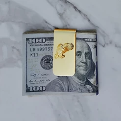 Gold Bald Eagle Money Clip