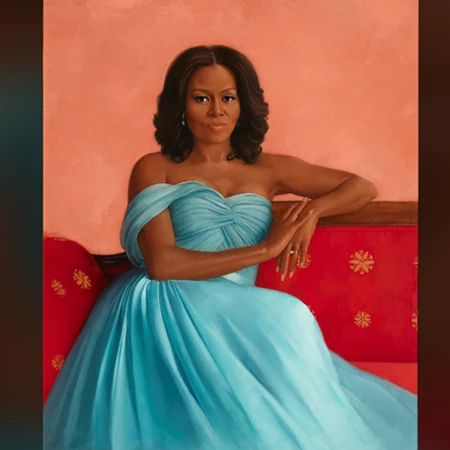 Michelle Obama Portrait Print By Sharon Sprung 1 Michelle Obama Portrait Print By Sharon Sprung