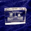 World War II Memorial Glass 3D Paperweight