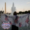 Patriotic Red White Blue Fashion Scarf
