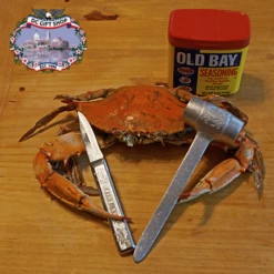 Pewter Crab Mallet And Knife Set