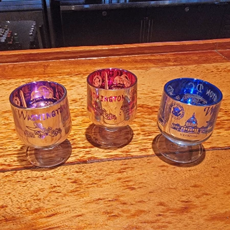 Washington DC Metallic Shot Glass Set Of 3 1 Washington DC Metallic Shot Glass Set Of 3